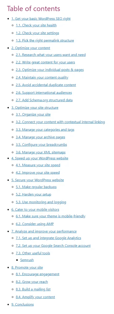 seo by yoast cluster