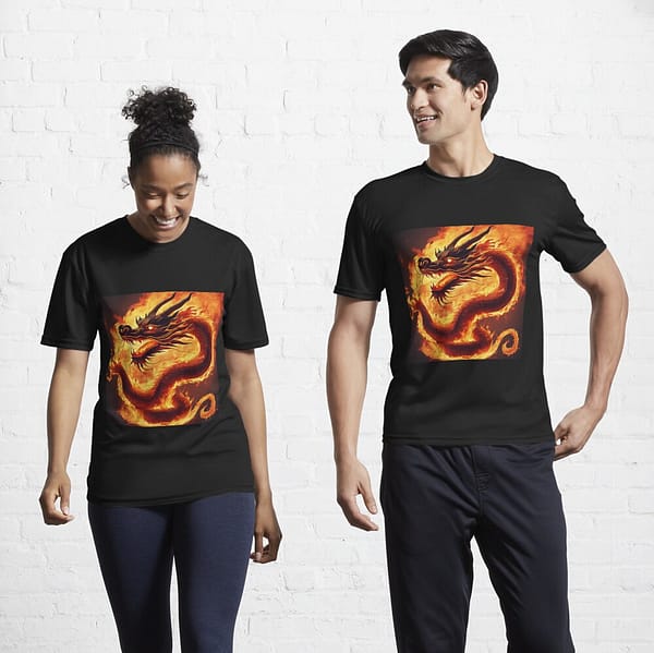 active t shirt dragon inferno embrace ragazzo ragazza zoom