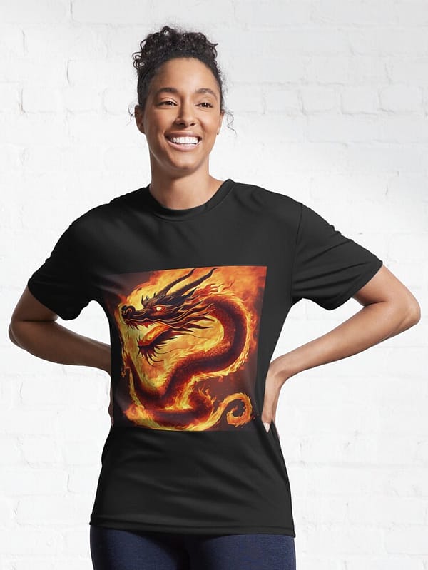 active t shirt dragon inferno embrace ragazzo fronte zoom