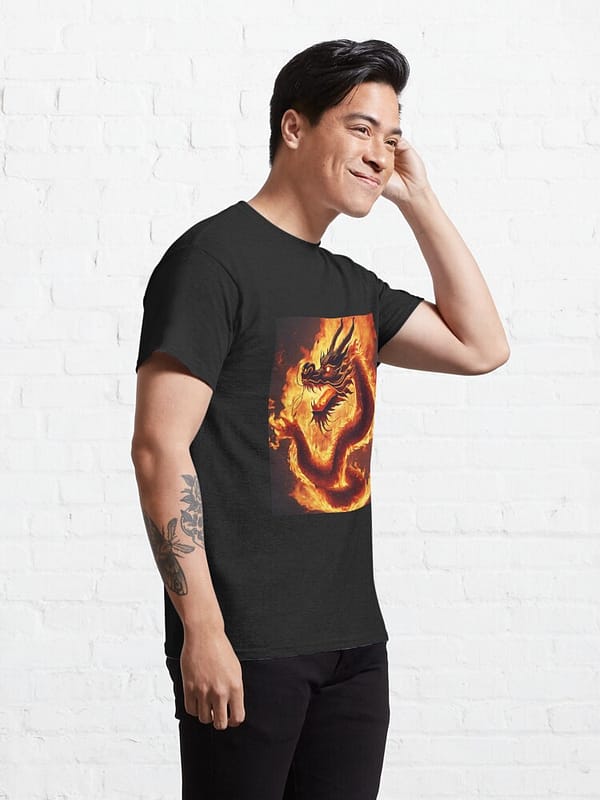 classic t shirt dragon inferno embrace ragazzo profilo