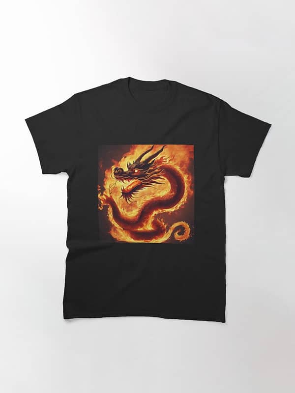 classic t shirt- dragon inferno embrace