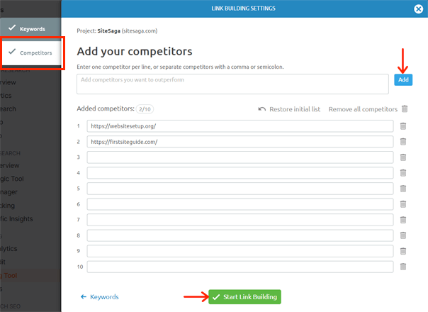 link building tool competitor