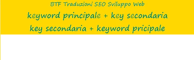 keyword secondaria