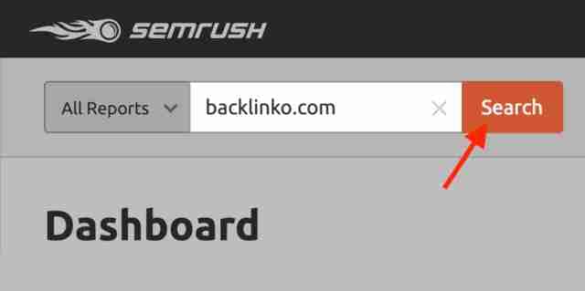 semrush inserisci sito web