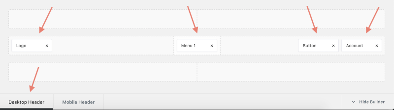 header builder menu