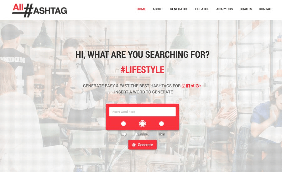 all hashtag generator per aumentare il numero dei follower su Instagram