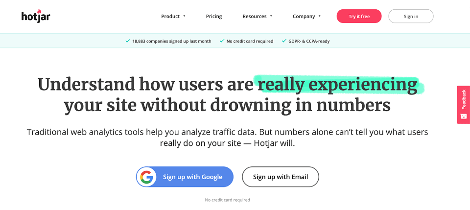 hotjar cta