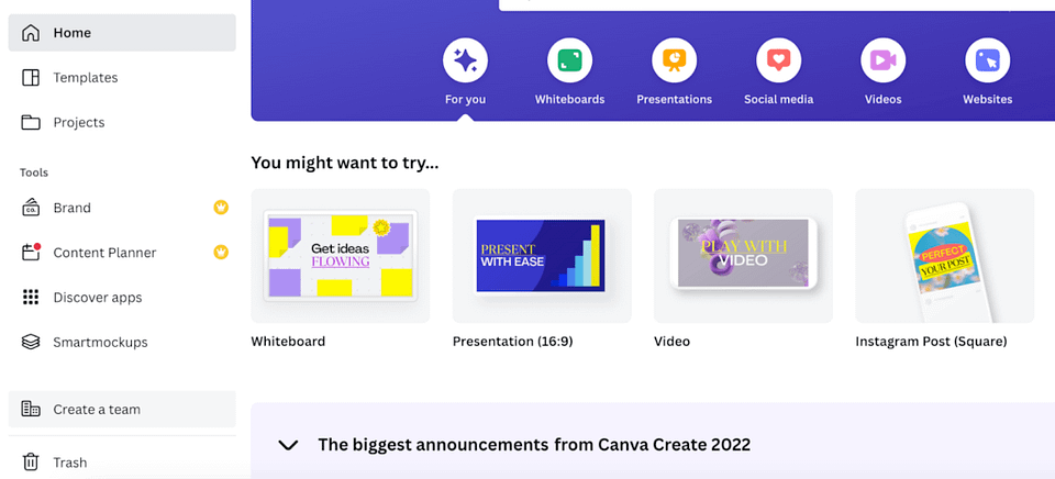 canva interfaccia
