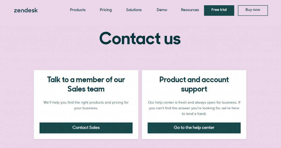 zendesk contact page